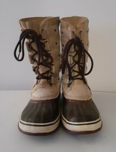 Sorel Joan of Arctic Womens Size 5 Brown Handcrafted Waterproof Lace Up Boots G - £14.90 GBP