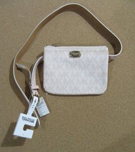 Michael Kors Signature Logo Fanny Pack Belt Bag Wallet Pink Size Large - $34.99