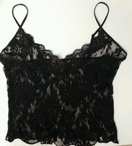 Victoria&#39;s Secret Black Sheer Sexy Lace Pajama Set Camisole Top &amp; Pants ... - £27.96 GBP