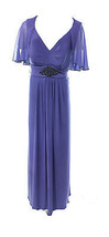 PATRA NEW Blue/Indigo Embellished Chiffon Trim Evening Dress Gown Plus 14W  $219 - £39.86 GBP