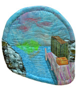 Sunrise at the Dock: Quilted Art Wall Hanging - $305.00