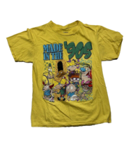 Nickelodeon Ren &amp; Stimpy Rugrats Made In The 90s T-Shirt Yellow Men’s Size Small - £1,094.31 GBP