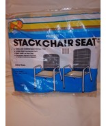 Vtg Outdoor Chair Pad Resin Replacement Stacked 1989 Pastels Kmart MI - £6.95 GBP