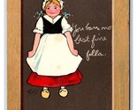 To My Valentine Dutch Girl Best Fine Fella Raphael Tuck 1909 DB Postcard... - $4.42