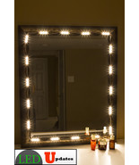 MAKE UP MIRROR LED LIGHT WARM WHITE COLOR WITH DIMMER &amp; UL POWER ADAPTER - £34.45 GBP
