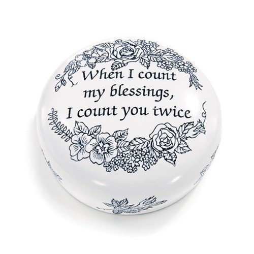 Paper weight&quot;When I count my blessings, I count you twice.&quot; - $39.00
