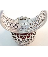 DGS TURKEY Sterling Silver Large Ruby Filigree RingTwist Size 9 - €76,43 EUR