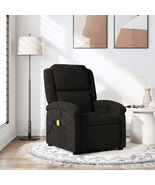 Massage Recliner Chair Black Velvet Single Adjustable Armrests - $246.85