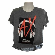 Armani Exchange AX Sounds Good Headphones Logo T-Shirt Men&#39;s XL Embroidered - £52.56 GBP