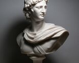 Gran Apolo Griego Romano Dios Busto Cabeza Estatua Mármol Fundido Escult... - $323.31