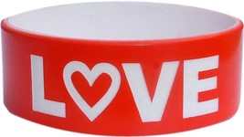 60 One Inch 1&quot; Color Text Custom Silicone Wristbands Big Fat (Phat?) Bands - £94.49 GBP