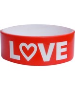 60 ONE INCH 1&quot; COLOR TEXT CUSTOM SILICONE WRISTBANDS BIG FAT (PHAT?) BANDS - £94.49 GBP