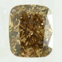 Loose Cushion Shape Diamond Fancy Brown Color 1.08 Carat VS1 Certified Enhanced - £947.06 GBP