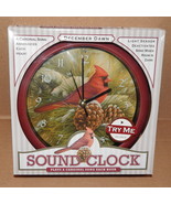 Bird Sound Clock Cardinal Song Each Hr 8&quot; Round Light Sensors Mark Felds... - $237.96 MXN