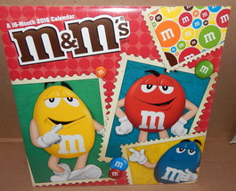 M &amp; M&#39;s Chocolate Candies Calendar 2016 By Date Works 16 Month 11.5 x 11... - £4.37 GBP