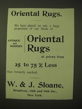 1893 W.&J. Sloane Ad - Oriental Rugs - $18.49