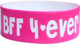80 ONE INCH 1&quot; COLOR TEXT CUSTOM SILICONE WRISTBANDS BIG FAT BANDS SHIPP... - $141.77
