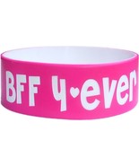 80 ONE INCH 1&quot; COLOR TEXT CUSTOM SILICONE WRISTBANDS BIG FAT BANDS SHIPP... - €121,18 EUR