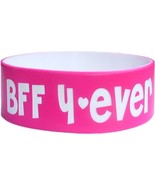 80 ONE INCH 1&quot; COLOR TEXT CUSTOM SILICONE WRISTBANDS BIG FAT BANDS SHIPP... - £113.32 GBP