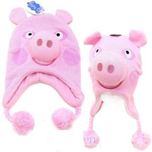 Peppa Pig Laplander FACE 3D Beanie PINK Hat Licensed- Brand New - £15.57 GBP