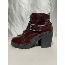Mudd Chunky Burgundy Y2K 90’s Heeled Boots Women’s Size 10 - £23.78 GBP