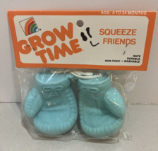 Grow Time Blue Mittens Squeeze Friends Squeaks Toy Vintage NEW - £9.38 GBP