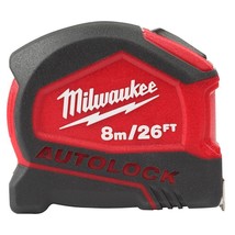 Milwaukee 8M/26&#39; Compact Auto Lock Tape Measure - $39.99