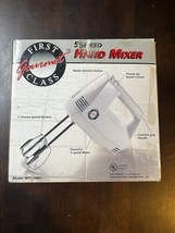 First Class Gourmet 5 Speed Hand Mixer - Vintage - New In Box - $18.69