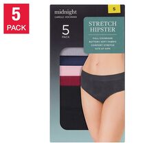 Carole Hochman Midnight Women's Hipster Panties 5 Pack Soft Modal Stretc... - $18.99