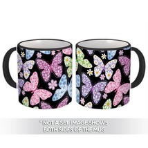 Flower Printed Butterflies : Gift Mug Pattern Daisies Diy Friends Girl Room Deco - £12.74 GBP