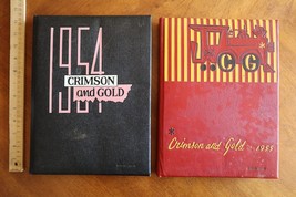 1954 &amp; 1955 Colton Union High School California Yearbook Crimson and Gol... - $40.00