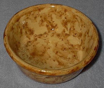 Spongeware Spatterware 5 inch yellow Cereal Bowl- A - $9.95