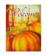 Welcome Fall Pumpkin Patch  Garden Flag NWOT 28X35&quot; - $148.66 MXN