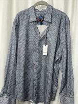 Robert Graham Men&#39;s Walulla Long sleeve Buttondown Blue Multi Shirt Size 2XL NWT - £91.13 GBP