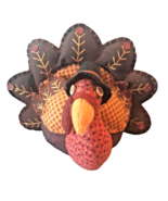 Vintage Plush Toy Turkey Stuffed Animal Bird Thanksgiving Tom 10&quot;x8&quot; - £26.32 GBP