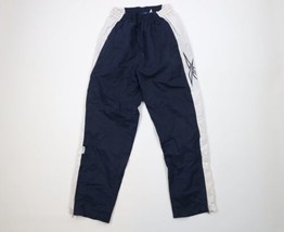 Vintage 90s Reebok Mens Small Faded Spell Out Big Logo Color Block Pants Blue - £30.15 GBP