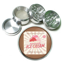Vintage Poster D252 Aluminum Herb Grinder 2.5&quot; 63mm 4 Piece Homemade Ice Cream - £13.33 GBP