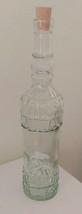 HOME DECOR Vintage Glass Decorating Bottle Raised Design Made In Spain - $14.85