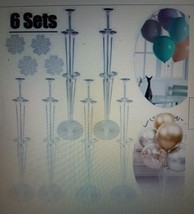 Balloon Holder Stands  6- Pc - Party Celebrations Decor Wedding Bday new... - £12.46 GBP