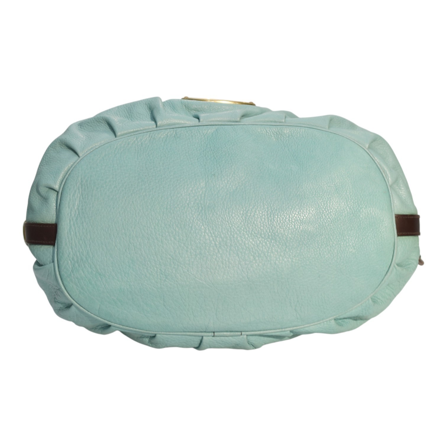 Mulberry Tillie Tote Bag Aqua Blue Leather with Brown Handles & detachable strap Item image 7