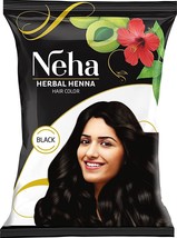 Neha Herbals Henna Hair Color, 10 g (Pack of 10) Black Colour - £10.38 GBP