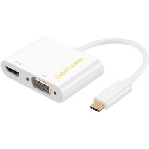 CableCreation USB C to HDMI VGA Adapter, Type C to HDMI 4K VGA 1080P Con... - £25.15 GBP