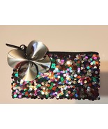 MAC Sparkle Sequin Glitter MultiColor Makeup Cosmetic Zipper Bag Clutch ... - $24.51 CAD