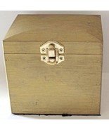 Vintage Hinged Wooden Trinket Storage Box 4 1/2&quot; x 3 1/2&quot; x 4&quot; Gold Colored - $16.54 CAD