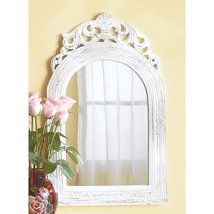 Arch Top Wood and Glass French Country Decor Style Wall Mirror - $52.95