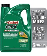 Castrol GTX High Mileage 10W-40 Synthetic Blend Motor Oil, 5 Quarts - €38,64 EUR