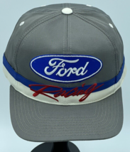 Vintage NASCAR Ford Taurus Racing Snapback Adjustable Cap Checkered Flag Sports - $22.20