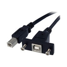 STARTECH.COM USBPNLBFBM1 1FT USB B PANEL MOUNT CABLE F/M USB B TO B PANE... - $35.15