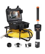 VEVOR Sewer Camera with 512Hz Locator,300 ft/91.5 m, 9&quot; Pipeline Inspect... - $1,173.99