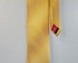 Cravatta collo giallo Billy London motivo solido, stretta, 100% poliestere - $12.26